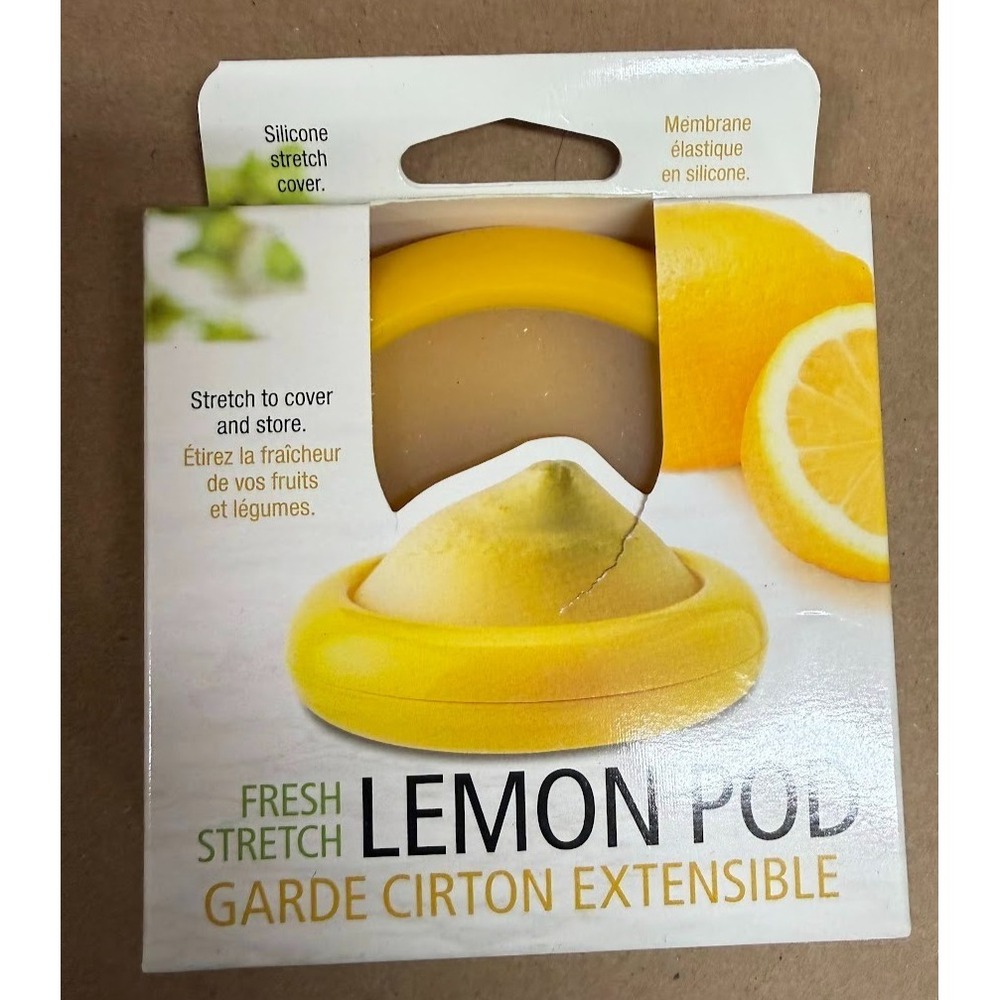 Joie BPA-Free Food Storage Container Set 3 Produce Savers Lemon Pods NEW